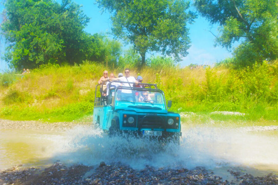 From City of Side: Adventure Jeep Safari Tour - Lunch plus mini aqua park, and the boat stop question