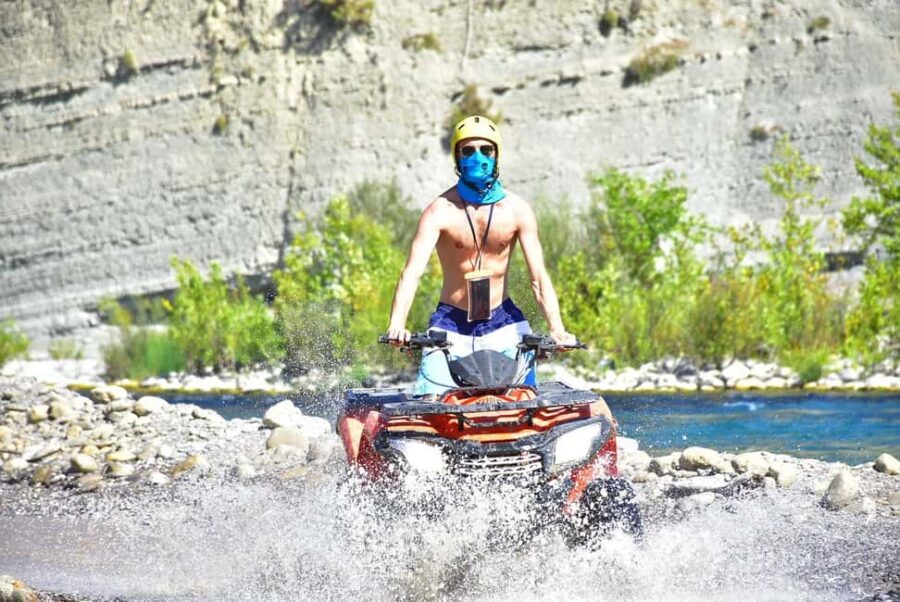 From Side: Rafting w/ Zipline, Quad, Jeep Safari & Lunch - Open jeep safari: rocky mountain paths and real hold-on energy