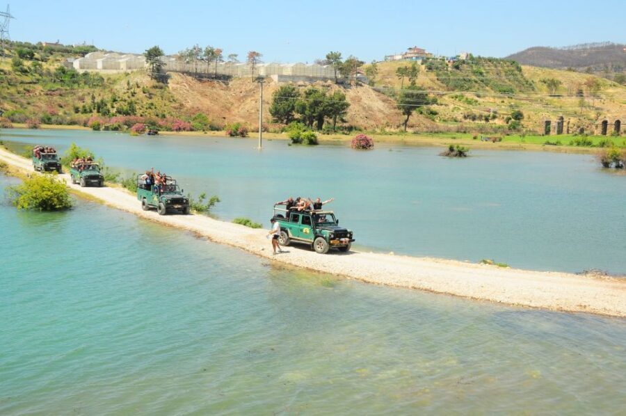 Side: Green Canyon and Waterfall Jeep Safari with Lunch - Green Lake off-road approach: where the fun ramps up